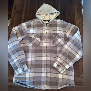 Men’s Wrangler Plaid Quilted Shirt Jacket